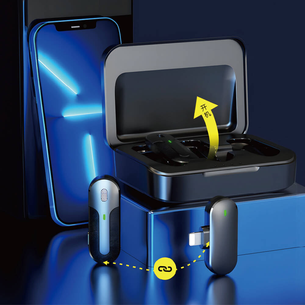 Wiwu Wi-WM002 Type-C Şarj Portlu Kablosuz Yaka Mikrofonu Wiwu Wi-WM002 Type-C Şarj Portlu Kablosuz Yaka Mikrofonu